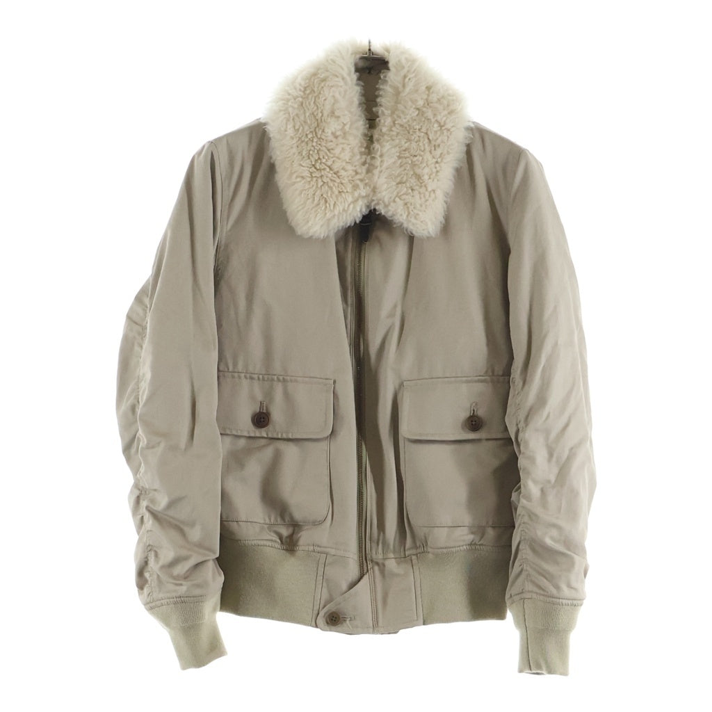 NO BRAND(ノーブランド) STATION BIVOUAC (ステーションビバーク) 16AW ボア ボンバージャケット ジップアップ ベージュ LJM-03