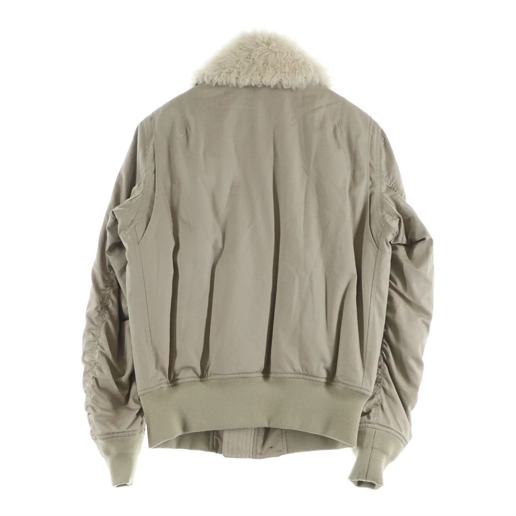 NO BRAND(ノーブランド) STATION BIVOUAC (ステーションビバーク) 16AW ボア ボンバージャケット ジップアップ ベージュ LJM-03