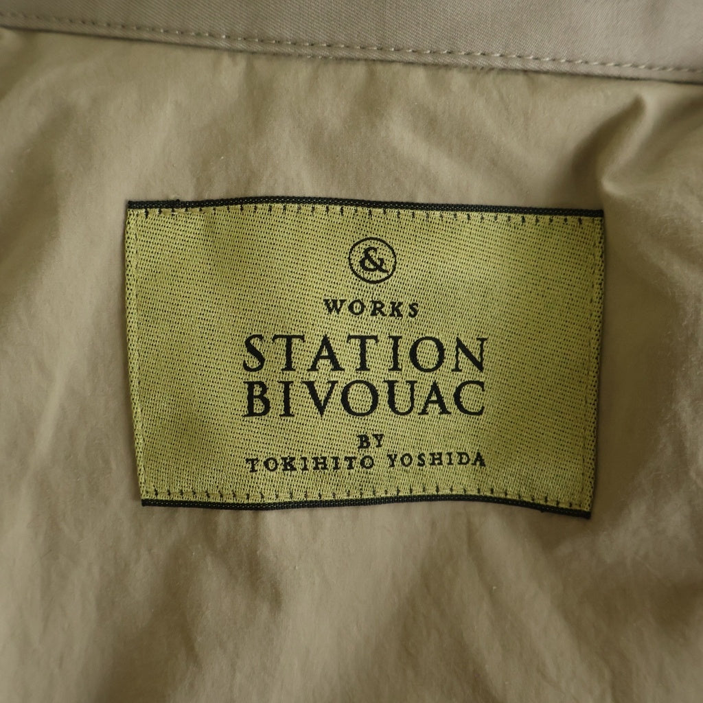 NO BRAND(ノーブランド) STATION BIVOUAC (ステーションビバーク) 16AW ボア ボンバージャケット ジップアップ ベージュ LJM-03