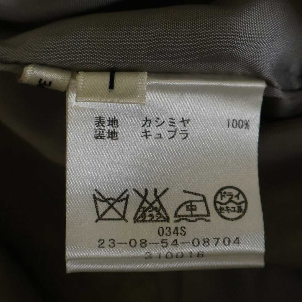 NO BRAND(ノーブランド) GALERIE VE カシミヤ スタンドカラー ロングコート #1 グレー