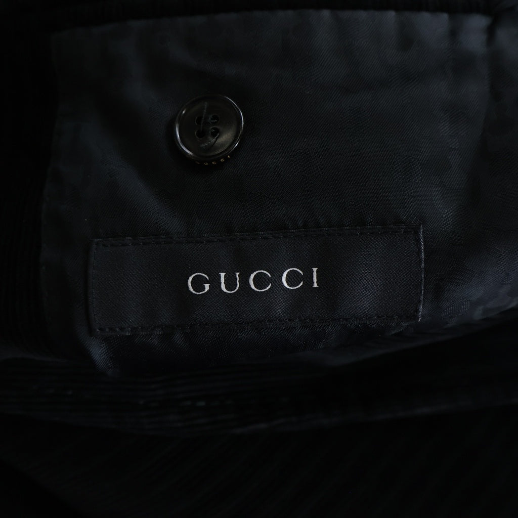 GUCCI(グッチ) コーデュロイテーラードジャケット ブラック #44 75907G