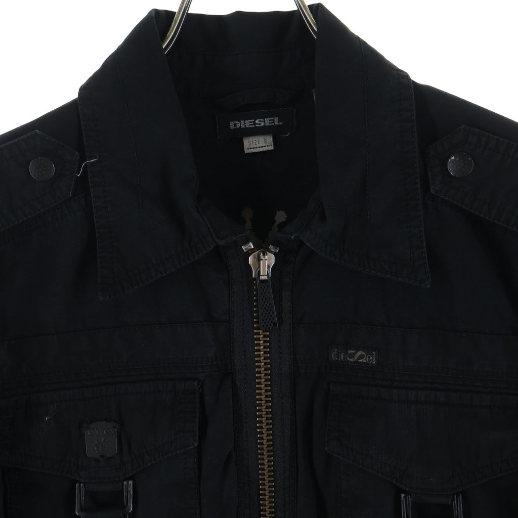DIESEL(ディーゼル) コットンミリタリージャケット ブラック #S