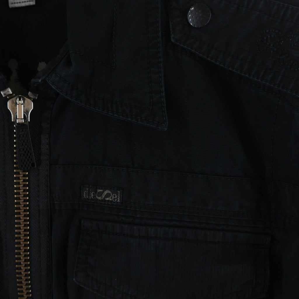 DIESEL(ディーゼル) コットンミリタリージャケット ブラック #S