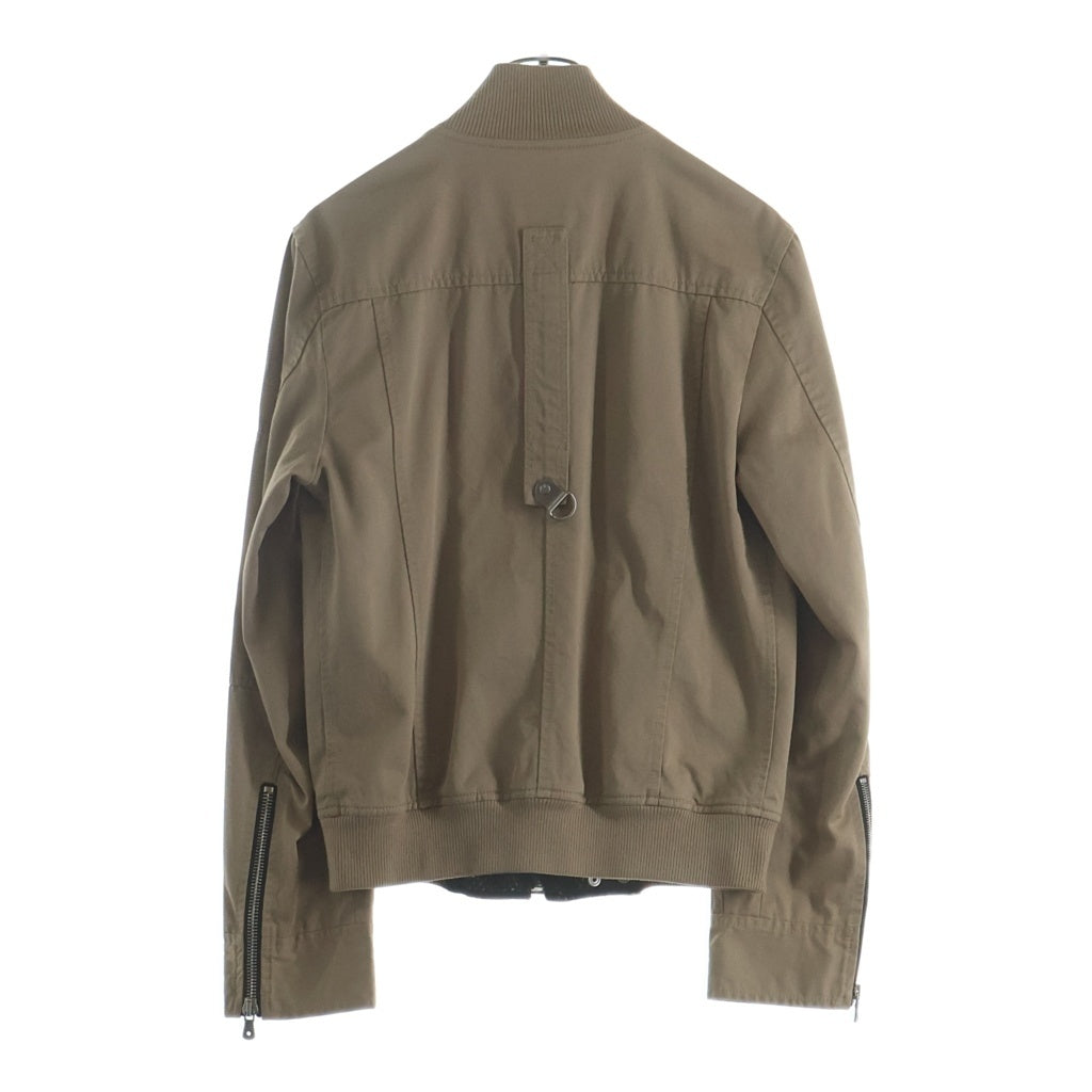 DOLCE & GABBANA(ドルチェアンドガッバーナ) ジップデザイン タクティカルジャケット ジップアップ コットン 白タグ イタリア製 ベージュ VSP08
