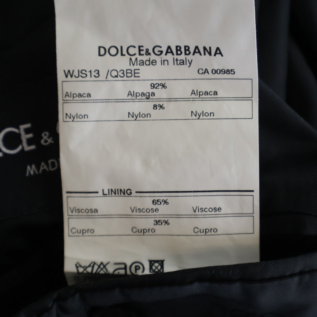 DOLCE & GABBANA(ドルチェアンドガッバーナ) チェック柄ダブルブレステッドジャケット ブラック×レッド アルパカ #44 WJS13