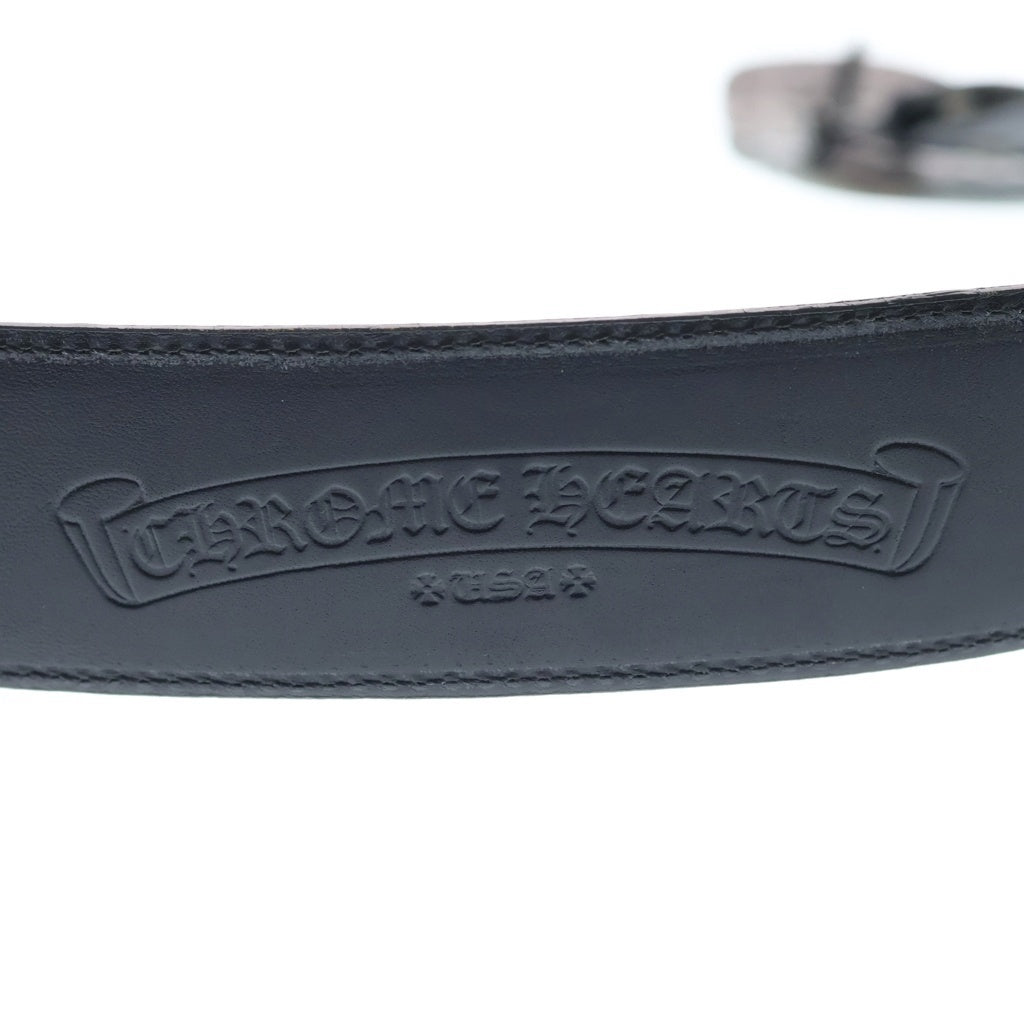 CHROME HEARTS(クロムハーツ) セメタリークロスバックル セメタリークロスパッチ レザーベルト ブラック #34