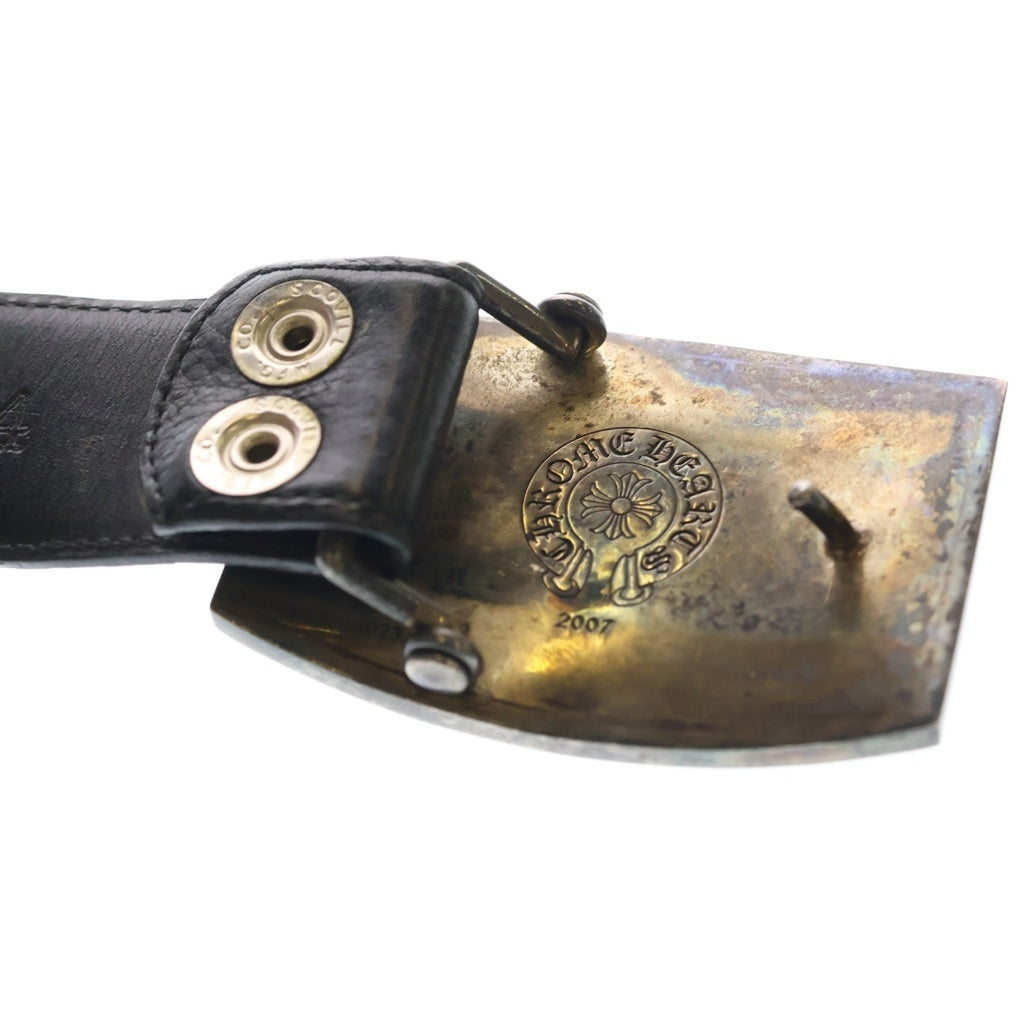 CHROME HEARTS(クロムハーツ) フレアニー バックル レザーベルト ブラック #34