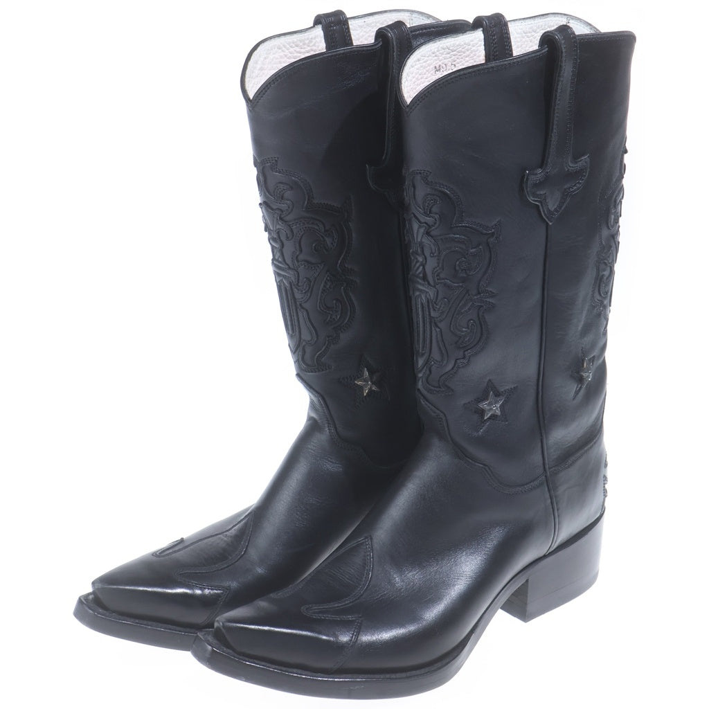 CHROME HEARTS(クロムハーツ) COWBOY WESTERN カウボーイウエスタン スターコンチョ レザーブーツ ブラック #M9.5