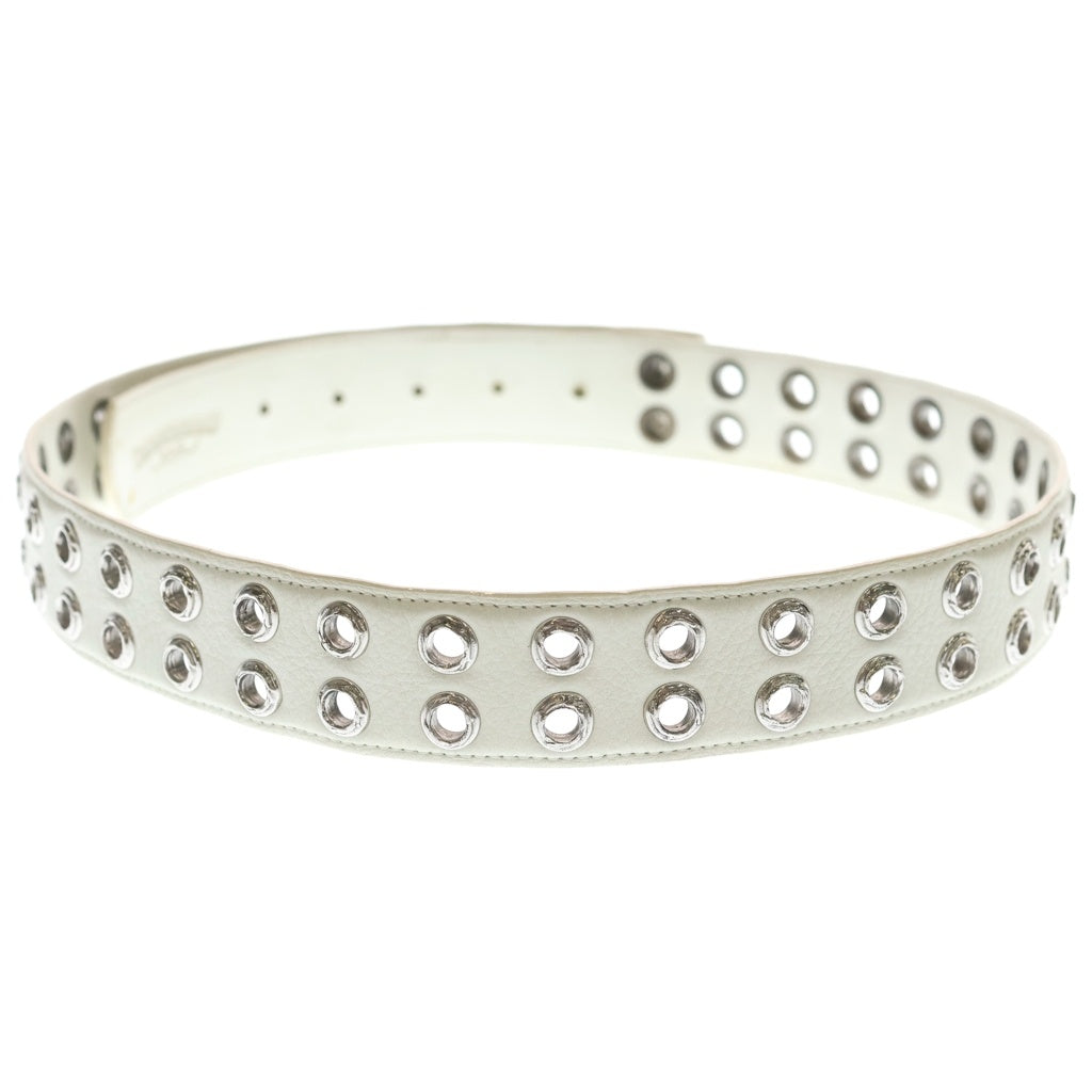 CHROME HEARTS(クロムハーツ) STRAP DBL GROMMET ダブルグロメット レザーベルト ホワイト #34