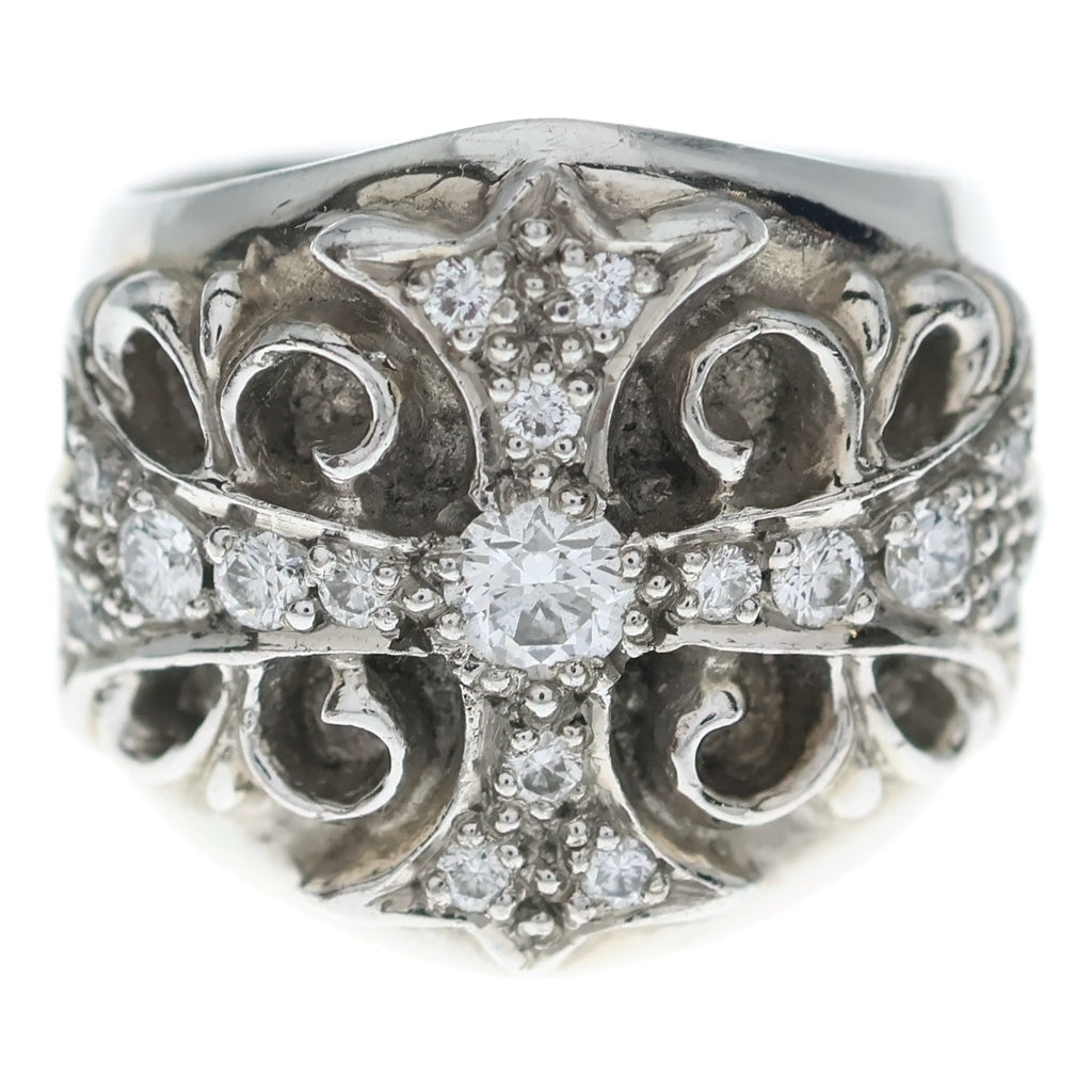 CHROME HEARTS(クロムハーツ) K18WG KEEPER P/DIA キーパーリング PAVEダイヤ ホワイトゴールド #22.5
