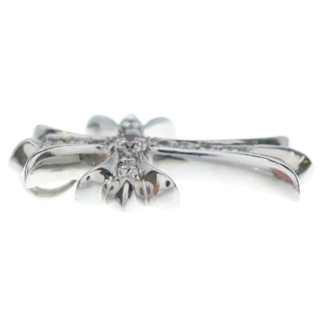 CHROME HEARTS(クロムハーツ) 18KWG CH CRS SML P/DIA スモールCHクロス PAVEダイヤ ネックレストップ ホワイトゴールド