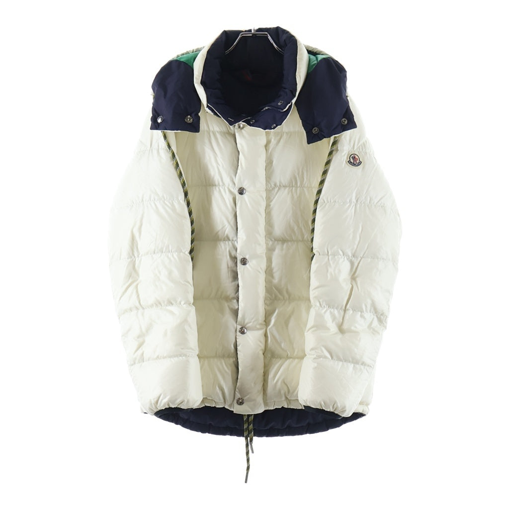 MONCLER(モンクレール) ETIEVANT リバーシブル ダウンジャケット ナイロン ジップアップ フード ホワイト/ネイビー G20911A00136