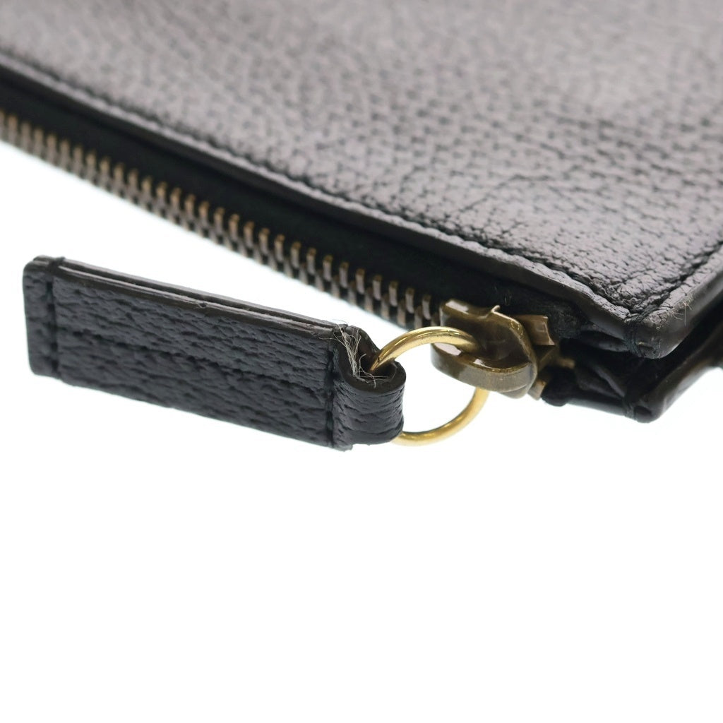 GUCCI(グッチ) アニマリエ クラッチバッグ セカンドバッグ ブラック レザー 523684 ゴールド金具 レディース