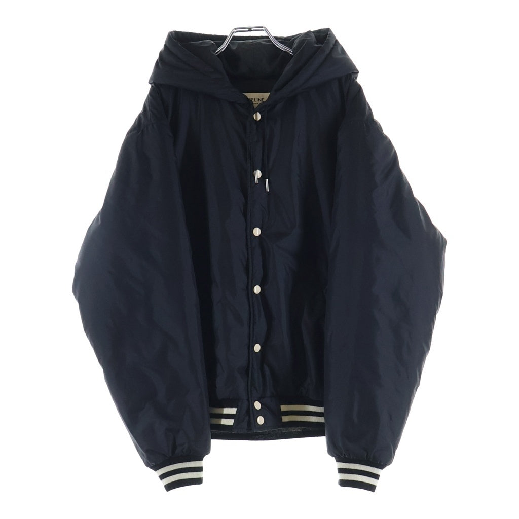 CELINE(セリーヌ) 21AW バックロゴ 中綿入り フーデット テディブルゾン ジャケット #48 ブラック 2W436495M