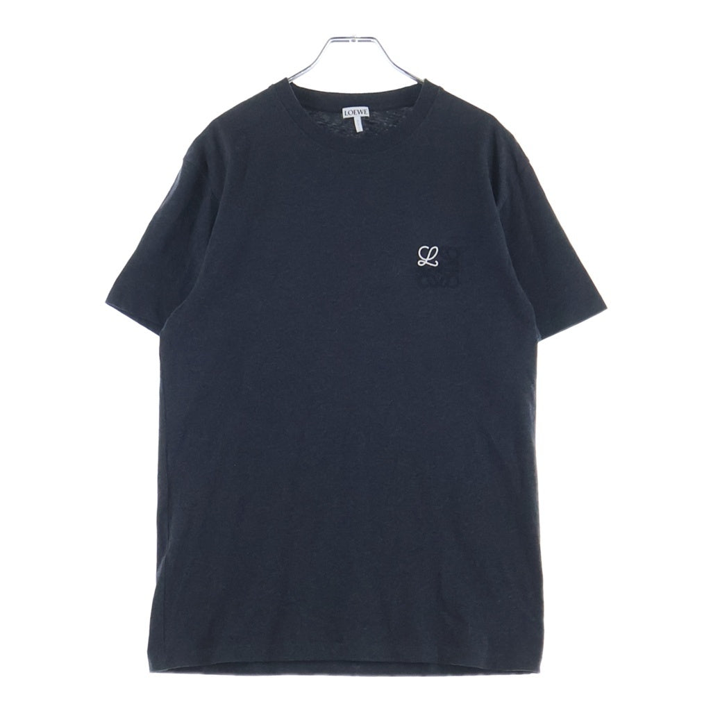 LOEWE(ロエベ) アナグラム ロゴ刺繍 コットン 半袖 Tシャツ カットソー #S グレー H526Y22X75