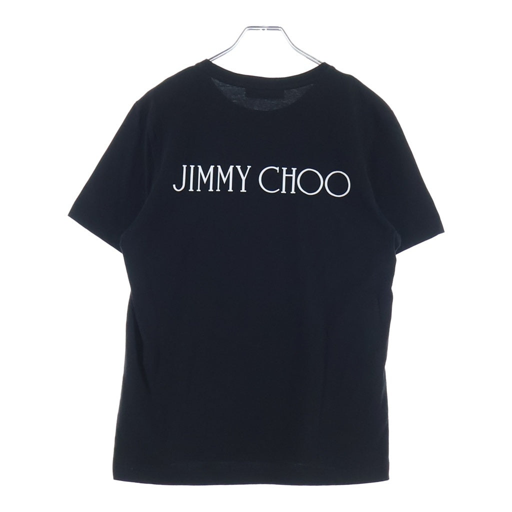 JIMMY CHOO(ジミーチュウ) ロゴプリント コットン 半袖 Tシャツ カットソー ブラック J000131622
