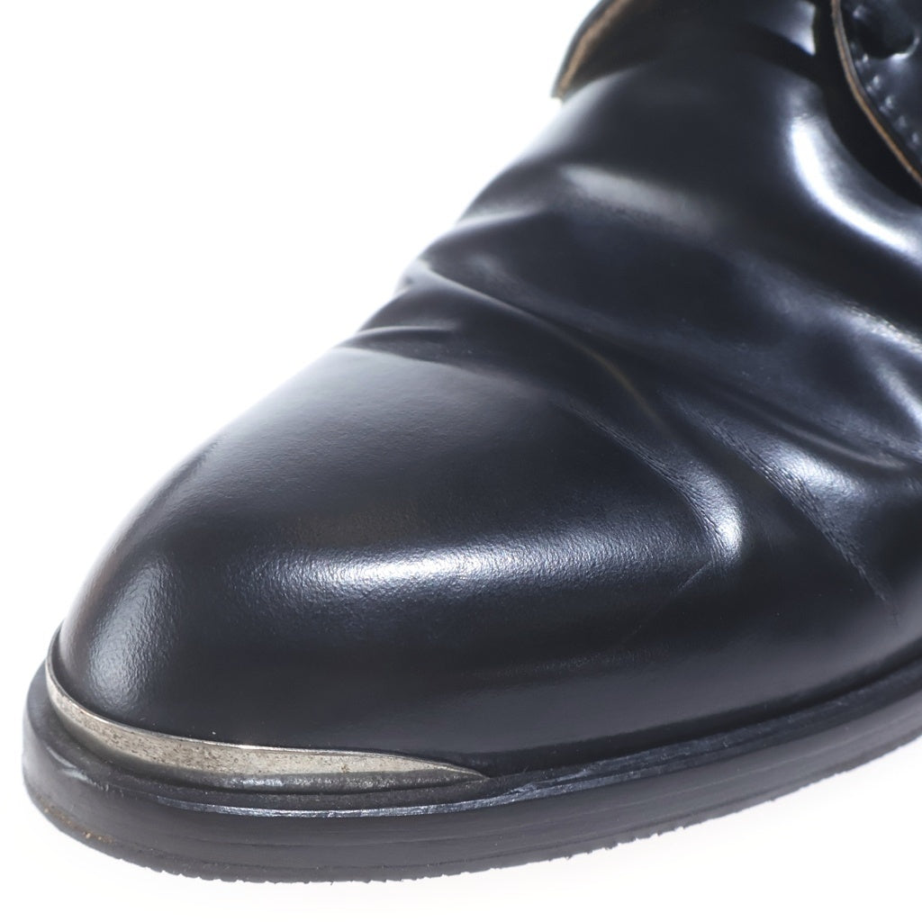 DIESEL(ディーゼル) バックメタル エナメルレザー ドレスシューズ 革靴 vibramソール ブラック