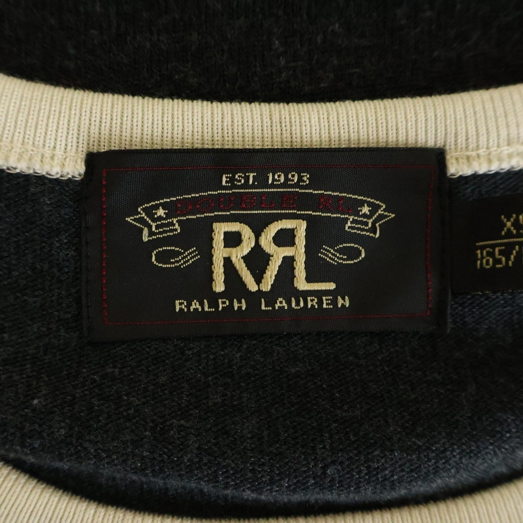 RRL(ダブルアールエル) リンガーTシャツ コットン ポリエステル レーヨン 半袖 Tシャツ カットソー #XS ダークグレー/ホワイト