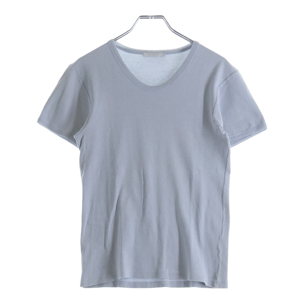 PRADA(プラダ) コットン クルーネックシャツ カットソー #L ライトブルー レディース