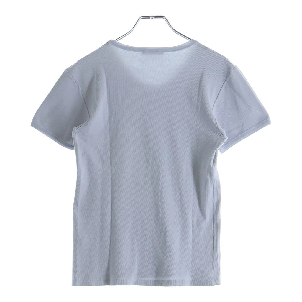 PRADA(プラダ) コットン クルーネックシャツ カットソー #L ライトブルー レディース