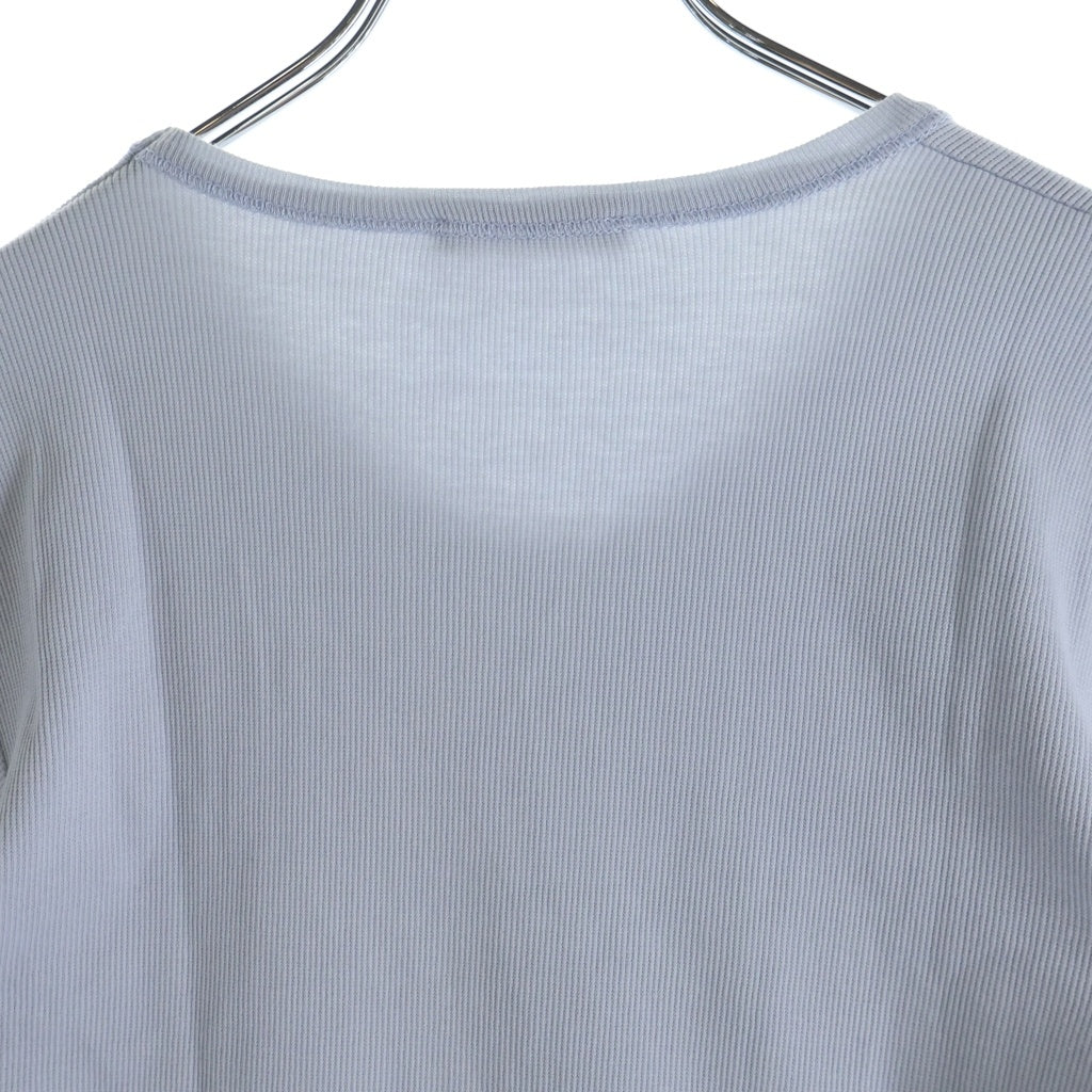 PRADA(プラダ) コットン クルーネックシャツ カットソー #L ライトブルー レディース