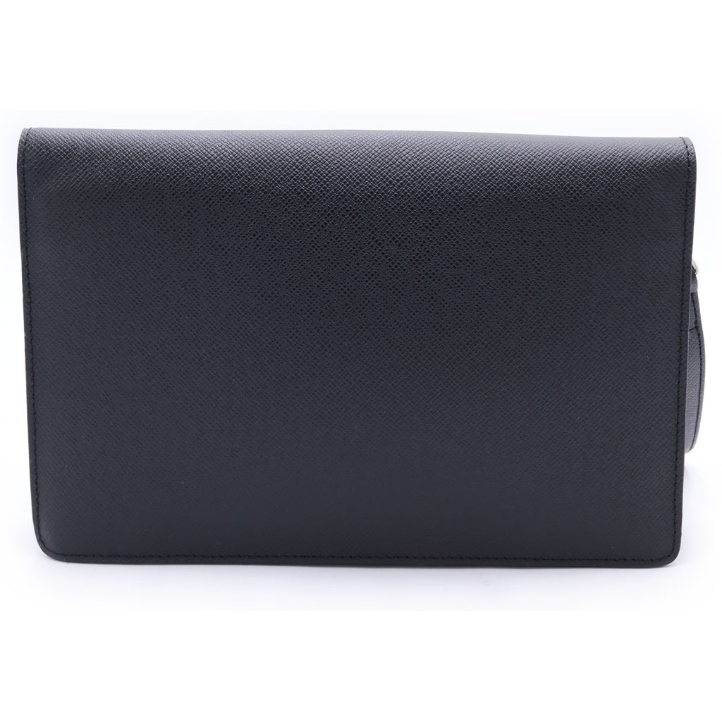 LOUIS VUITTON(ルイヴィトン) タイガ べライア セカンドバッグ クラッチバッグ ブラック ノワール レザー M32592 シルバー金具