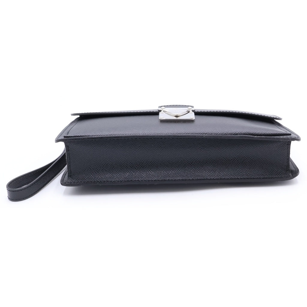 LOUIS VUITTON(ルイヴィトン) タイガ べライア セカンドバッグ クラッチバッグ ブラック ノワール レザー M32592 シルバー金具