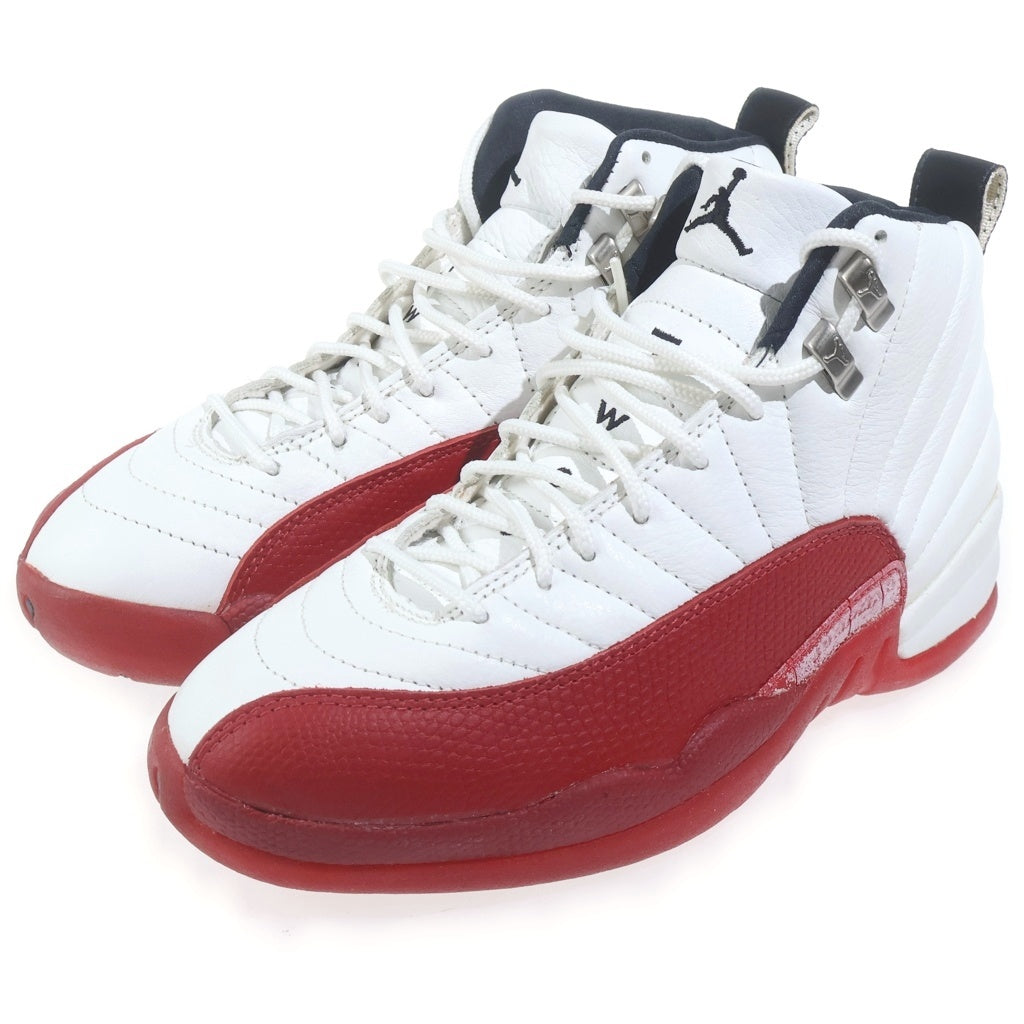 NIKE(ナイキ) 【観賞用 1996年製】AIR JORDAN 12 エアジョーダン12 ハイカットスニーカー シューズ US7.5/25.5cm ホワイト/レッド 130690-161 レディース