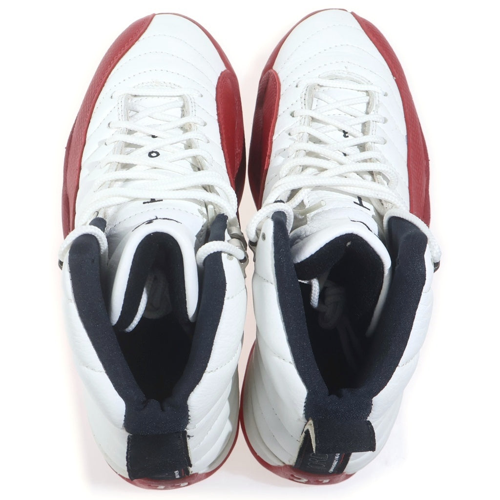 NIKE(ナイキ) 【観賞用 1996年製】AIR JORDAN 12 エアジョーダン12 ハイカットスニーカー シューズ US7.5/25.5cm ホワイト/レッド 130690-161 レディース