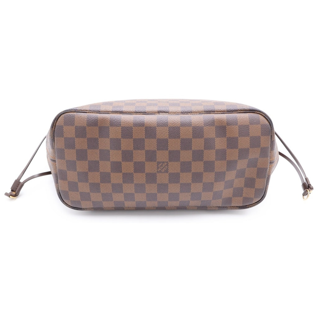 LOUIS VUITTON(ルイヴィトン) ネヴァーフルMM ダミエ トートバッグ ハンドバッグ ブラウン レザー×PVC N51105 ゴールド金具 レディース
