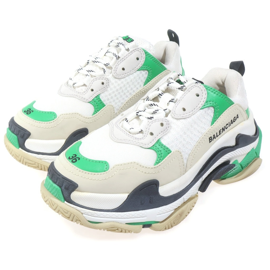 BALENCIAGA(バレンシアガ) Triple S トリプルエス ローカットシューズ スニーカー ホワイト/グリーン レディース 524039