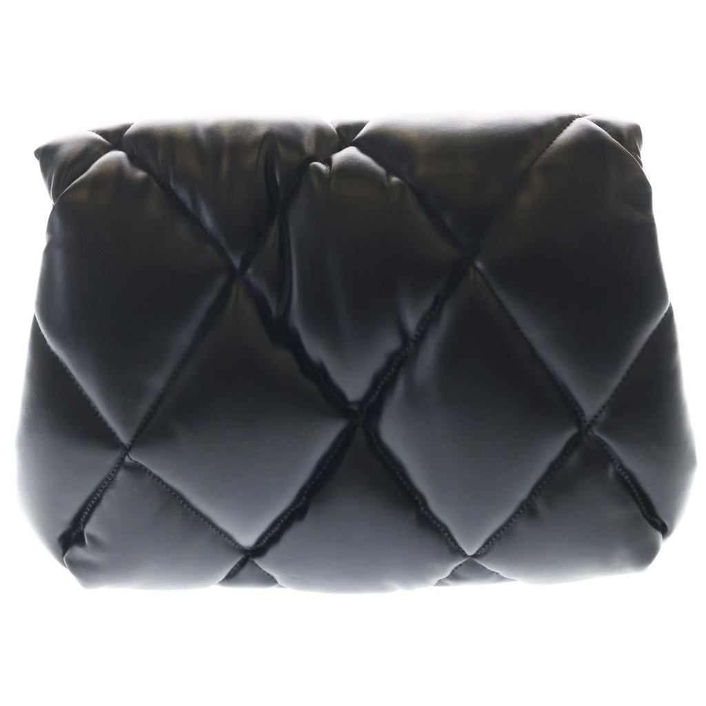BALENCIAGA(バレンシアガ) タッチパフィ セカンドバッグ クラッチバッグ ブラック レザー 619450 シルバー金具 レディース