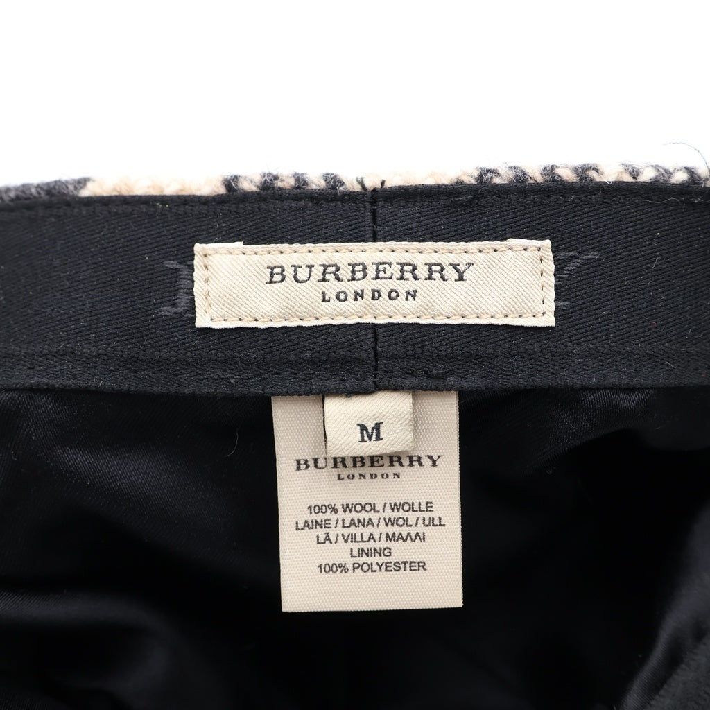 BURBERRY(バーバリー) ノバチェック総柄 ツイード ウール キャスケット 帽子 ベージュ レディース