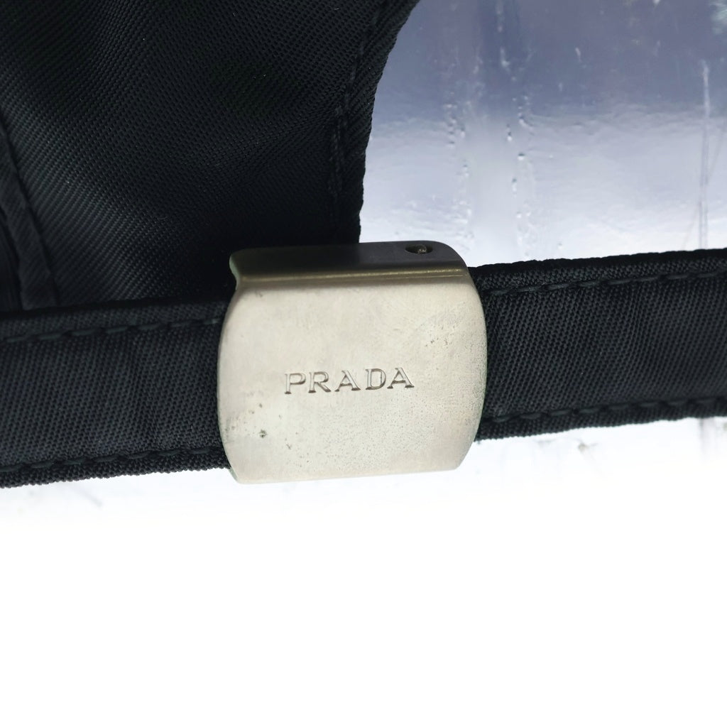 PRADA(プラダ) ナイロン キャンプキャップ 帽子 ブラック レディース