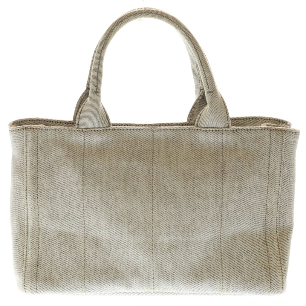 PRADA(プラダ) カナパ ビジュー ラインストーン 2WAYハンドバッグ ショルダーバッグ トートバッグ アイボリー キャンバス 1BG439 レディース