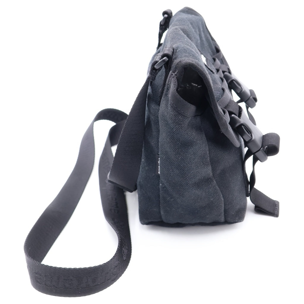 SUPREME(シュプリーム) 25SS Mini Messenger Bag ミニメッセンジャー ワッペンボックスロゴ ナイロン ショルダーバッグ ブラック レディース