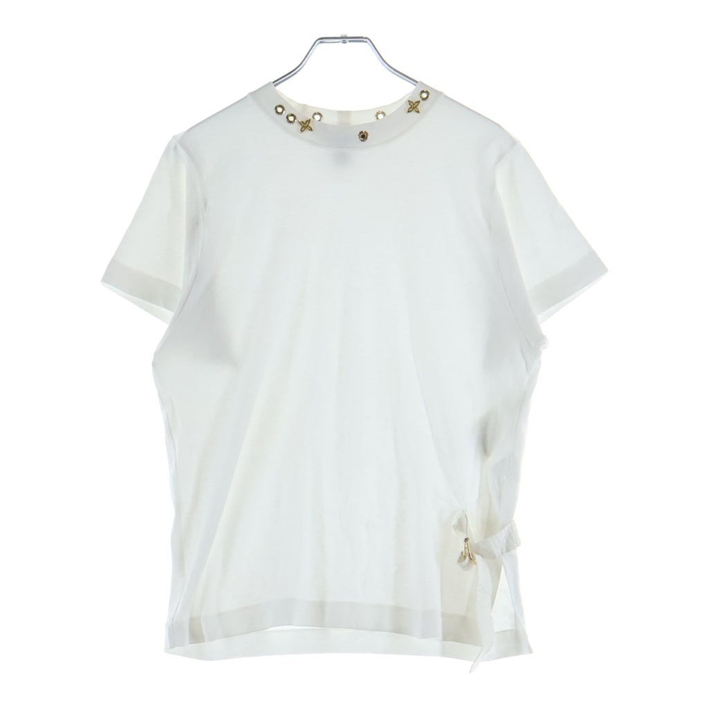 LOUIS VUITTON(ルイヴィトン) 19SS サイドストラップ 半袖Tシャツ カットソー ホワイト RW191W JG2 FGTS03 レディース
