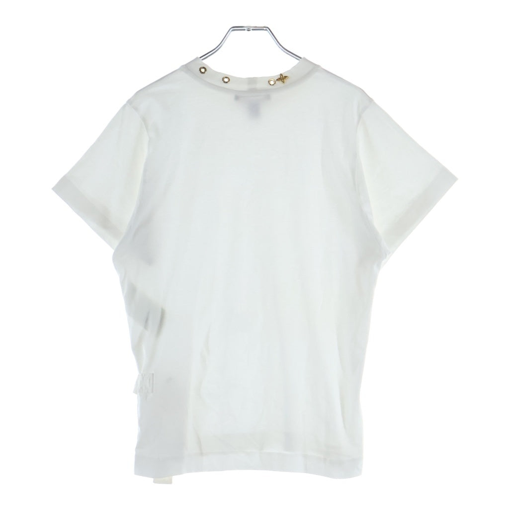 LOUIS VUITTON(ルイヴィトン) 19SS サイドストラップ 半袖Tシャツ カットソー ホワイト RW191W JG2 FGTS03 レディース