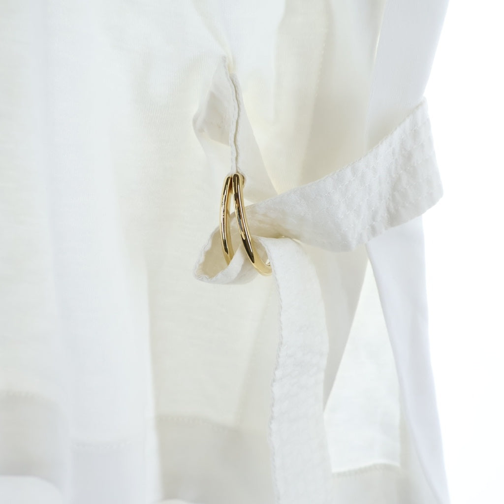 LOUIS VUITTON(ルイヴィトン) 19SS サイドストラップ 半袖Tシャツ カットソー ホワイト RW191W JG2 FGTS03 レディース