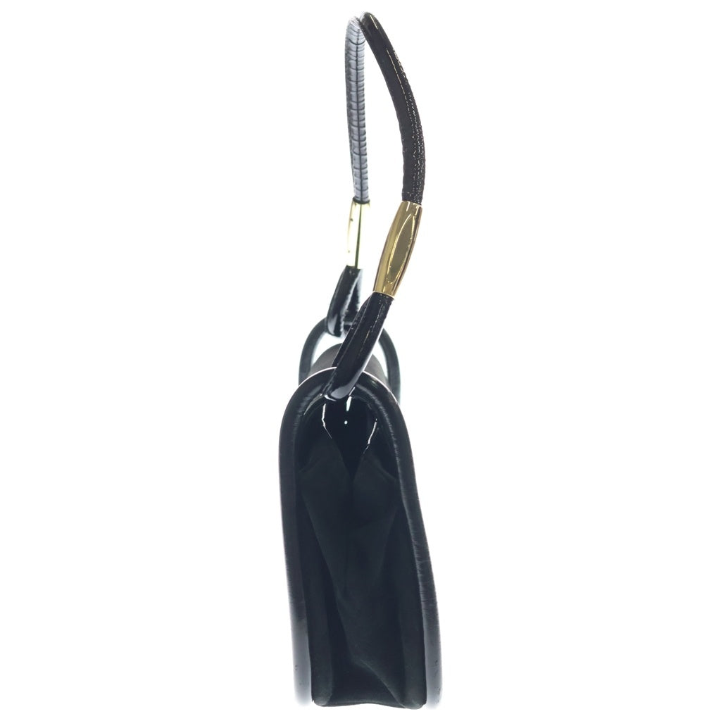 GUCCI(グッチ) ワンショルダーバッグ ハンドバッグ ブラック スエード×パテント 001・2684 ゴールド金具 レディース