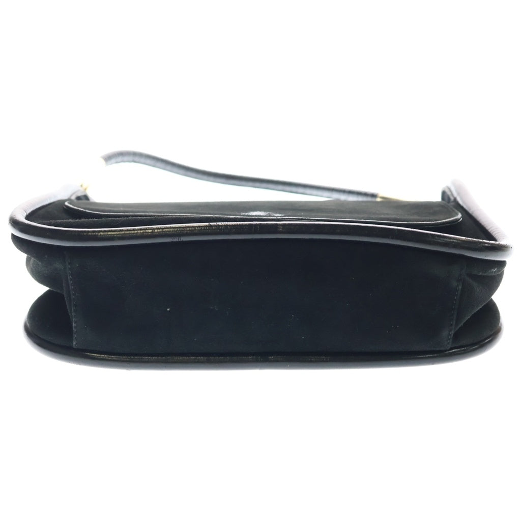 GUCCI(グッチ) ワンショルダーバッグ ハンドバッグ ブラック スエード×パテント 001・2684 ゴールド金具 レディース