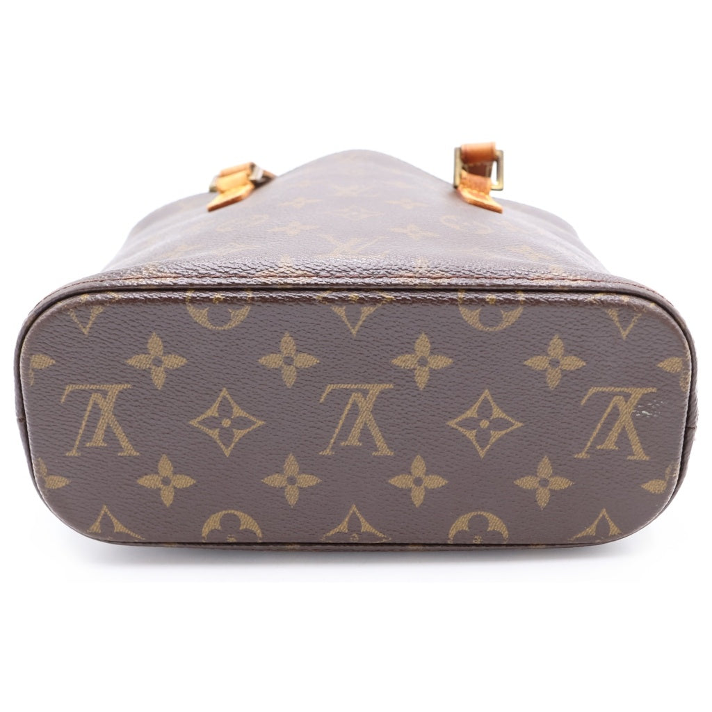 LOUIS VUITTON(ルイヴィトン) モノグラム ヴァヴァンPM ハンドバッグ ブラウン レザー×PVC M51172 ゴールド金具 レディース