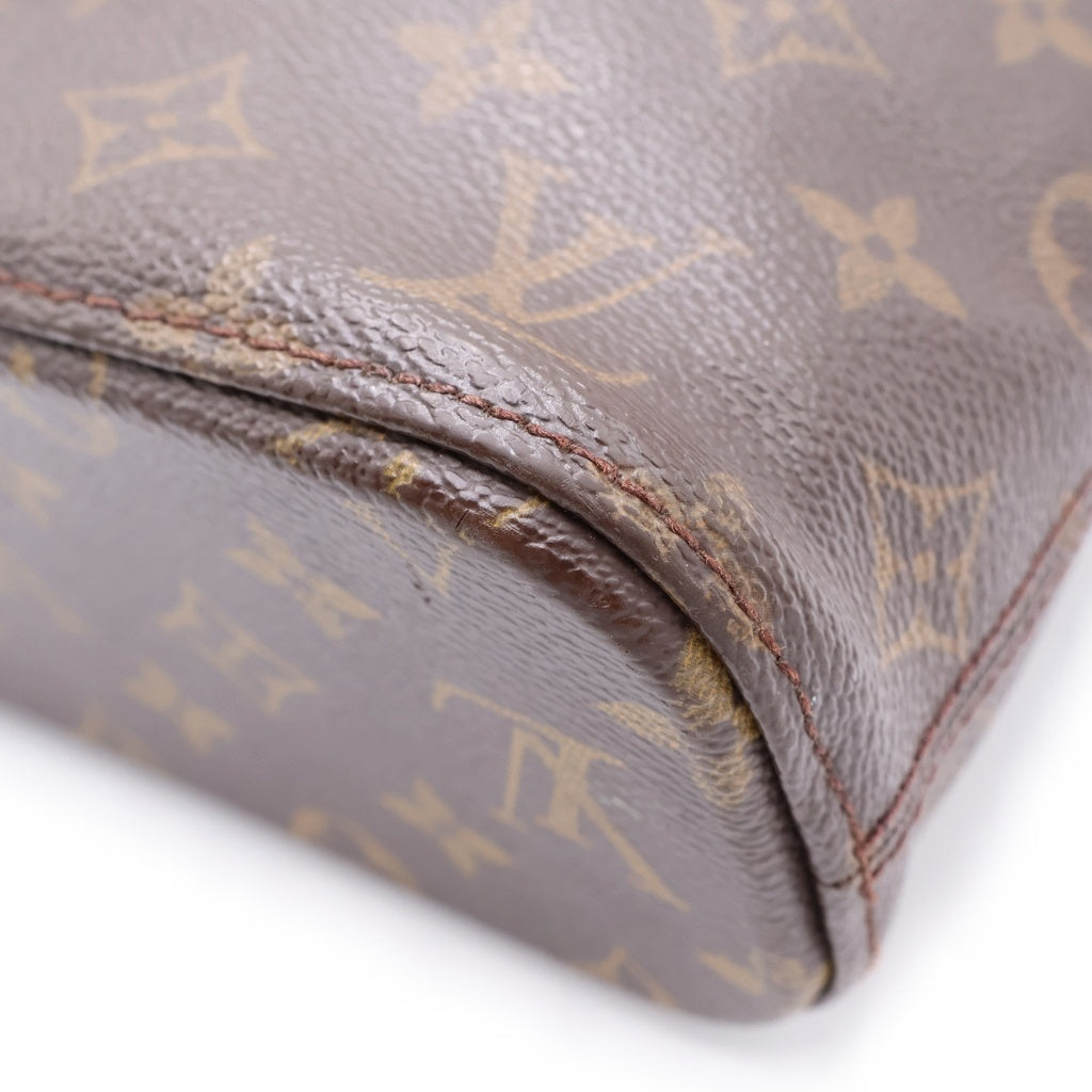 LOUIS VUITTON(ルイヴィトン) モノグラム ヴァヴァンPM ハンドバッグ ブラウン レザー×PVC M51172 ゴールド金具 レディース