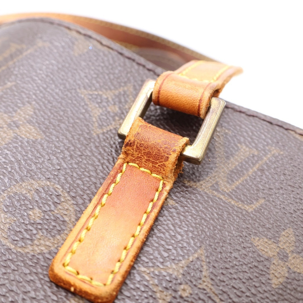 LOUIS VUITTON(ルイヴィトン) モノグラム ヴァヴァンPM ハンドバッグ ブラウン レザー×PVC M51172 ゴールド金具 レディース