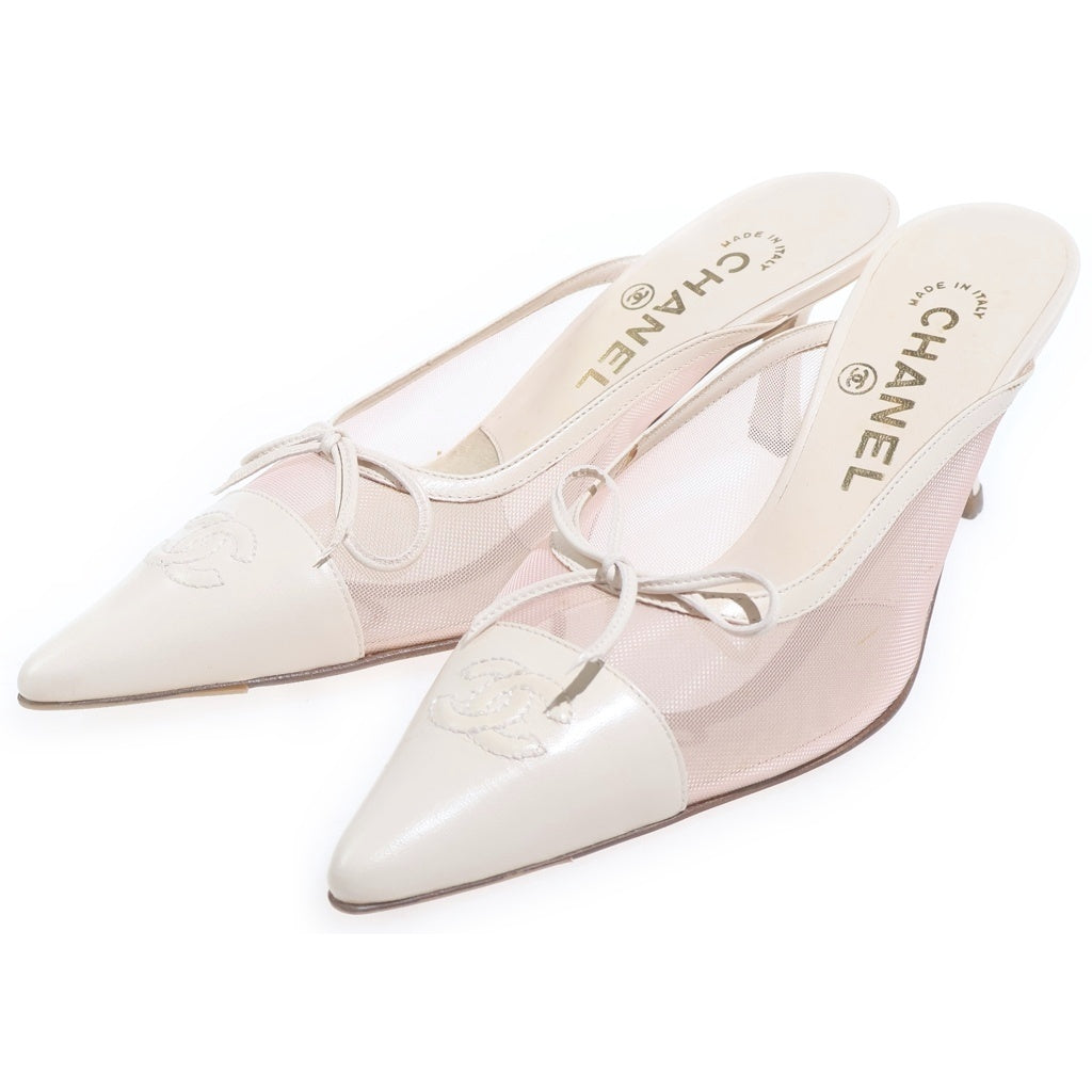 CHANEL(シャネル) ココマーク メッシュヒールパンプス ピンク #35 1/2 レディース