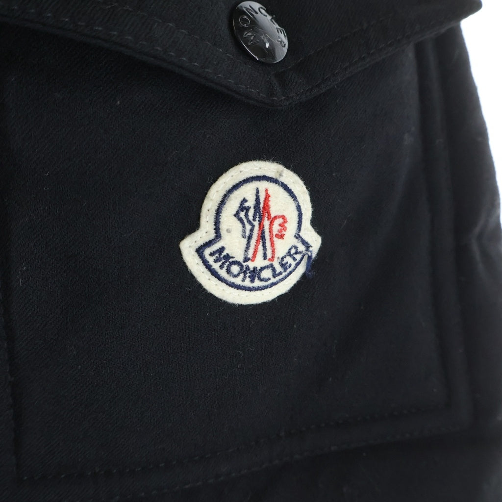 MONCLER(モンクレール) ■17AW MONTGENEVRE モンジュネーブル ウール フーデッド ジップアップ ダウンジャケット ブラック #1 C20914033805