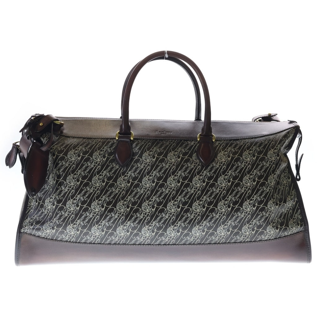 Berluti(ベルルッティ) マルブフ トラベルバッグ ブラウン M265423 B1213 ネームタグ 保存袋 レディース