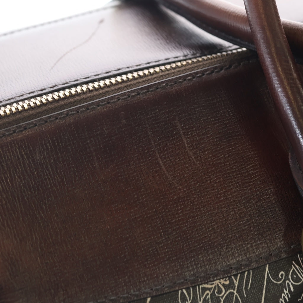 Berluti(ベルルッティ) マルブフ トラベルバッグ ブラウン M265423 B1213 ネームタグ 保存袋 レディース