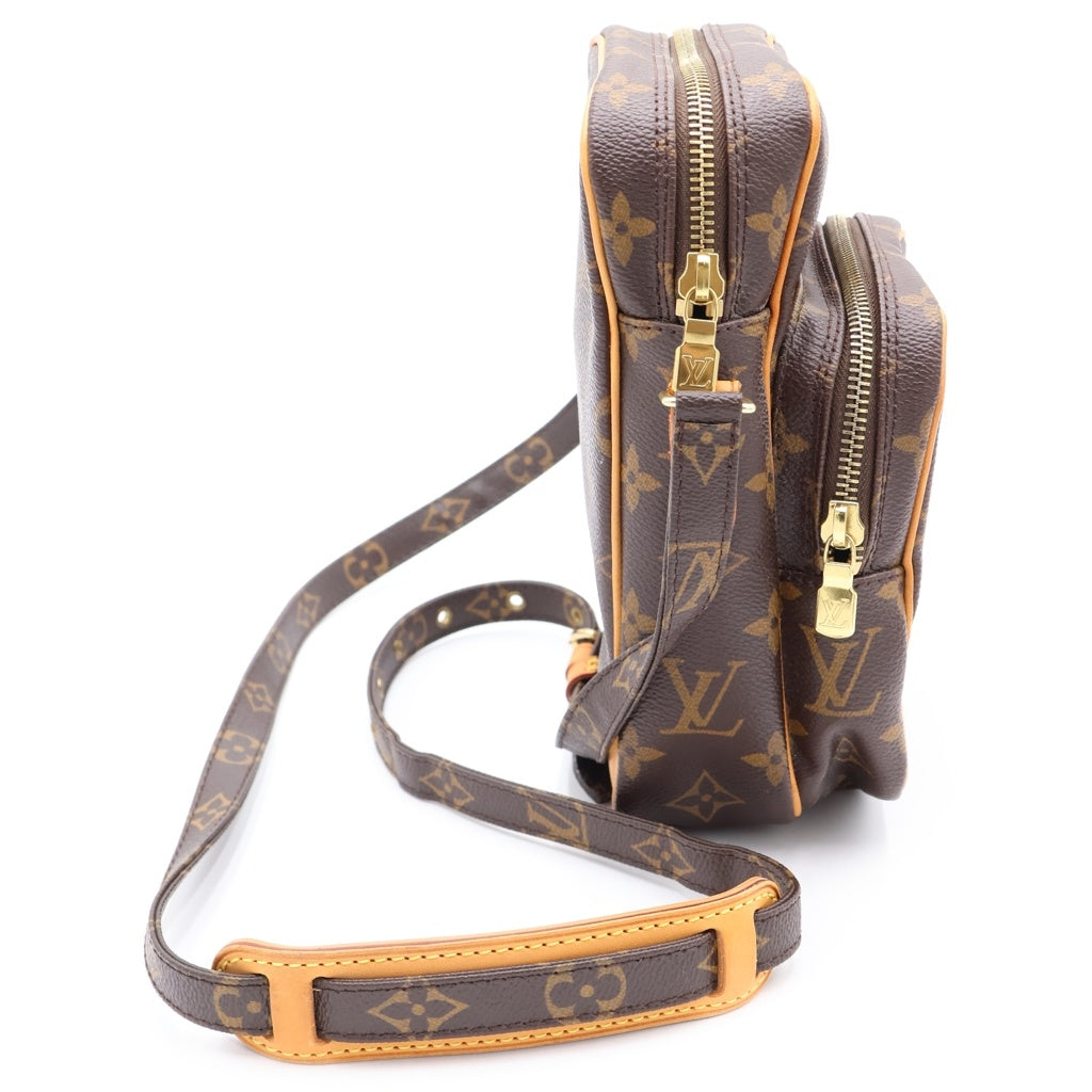 LOUIS VUITTON(ルイヴィトン) モノグラム アマゾン ショルダーバッグ ミニバッグ ブラウン レザー×PVC M45236 ゴールド金具 レディース