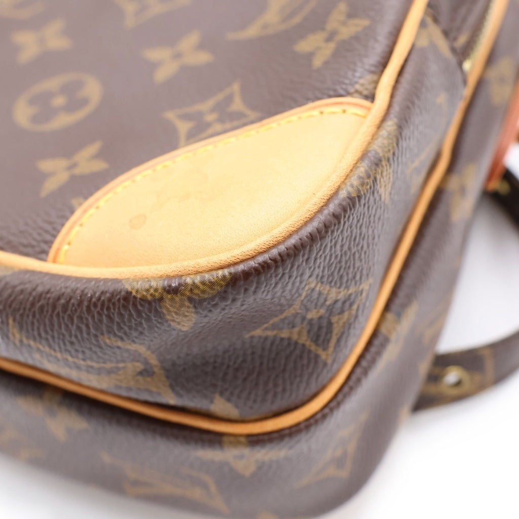 LOUIS VUITTON(ルイヴィトン) モノグラム アマゾン ショルダーバッグ ミニバッグ ブラウン レザー×PVC M45236 ゴールド金具 レディース